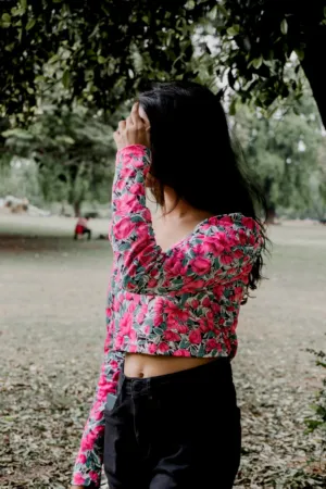 Floral Top In Park
