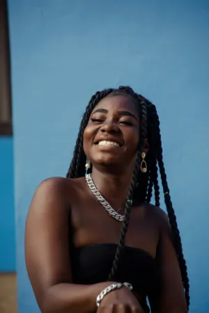 Happy Woman With Braids
