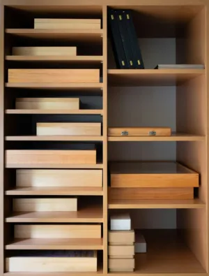 Modern Wooden Shelving Unit
