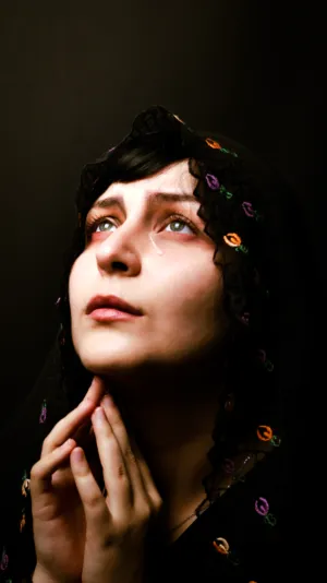 Crying Woman In Veil