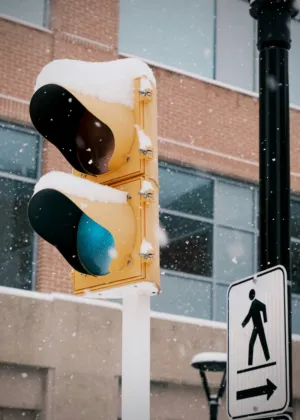 Snowy Traffic Light