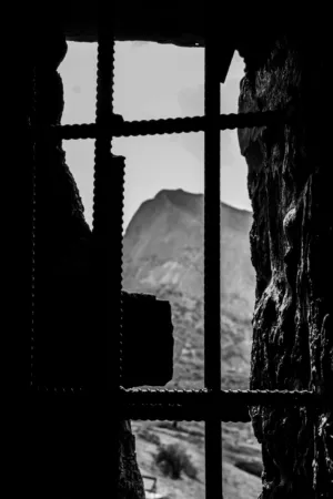 Window View Of Mountains