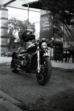 Motorcycle In Monochrome