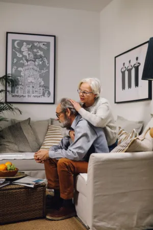 Comfortable Elderly Couple