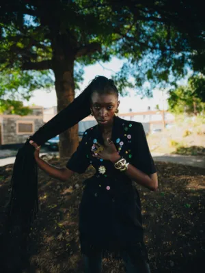 Black Fashion Model With Braids