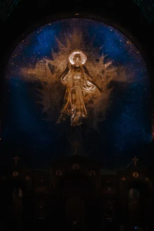 Church Interior With Religious Art