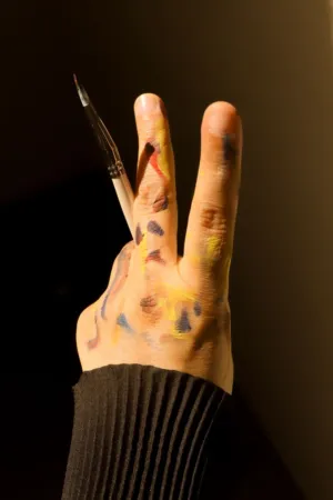 Painted Hand With Brush