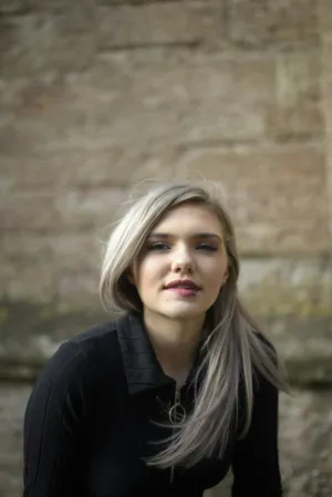 Young Woman With Gray Hair