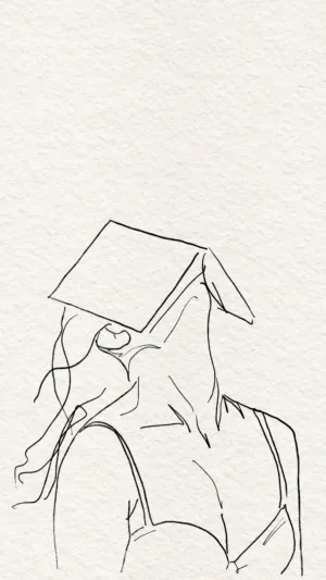 Abstract Line Drawing Of A Person