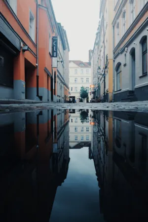 Reflections In A Narrow Street