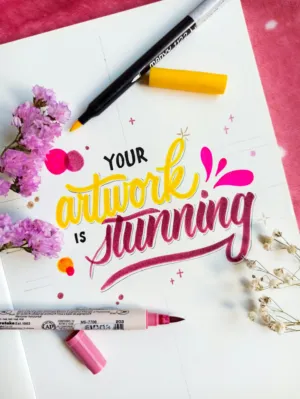 Hand-Lettered Artwork Compliment