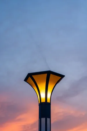 Lamp Post At Sunset
