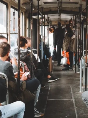 People On A Tram