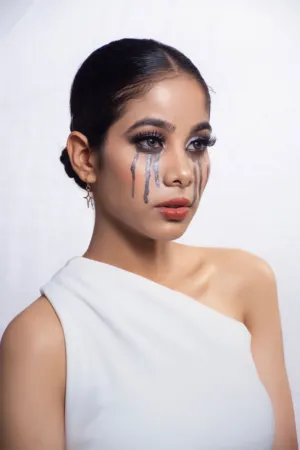 Crying Woman In White Dress