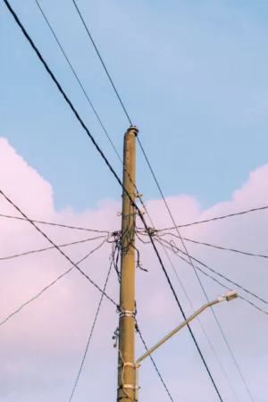 Electric Pole And Wires