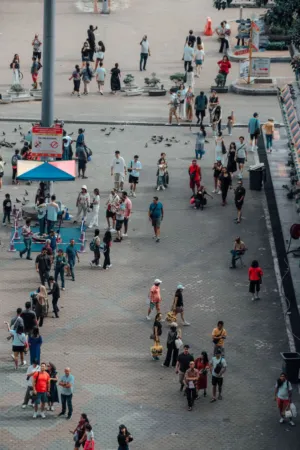 Crowded Plaza