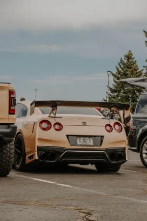 Nissan Gt-R In A Parking Lot