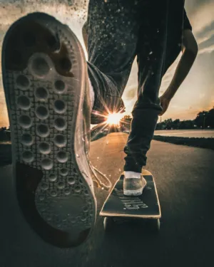 Skateboarding At Sunset