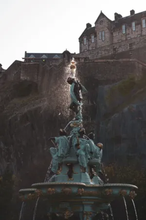 Edinburgh Castle And Ross Fountain