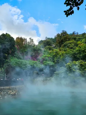 Hot Spring In Nature