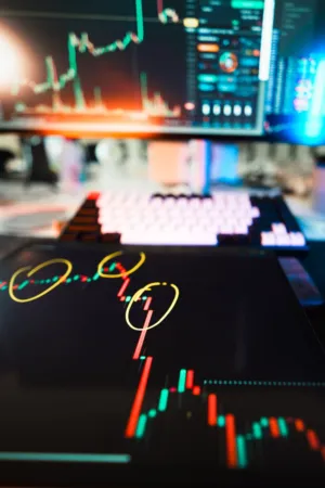 Tech Desk With Graphs