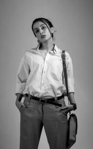 Black And White Fashion Portrait