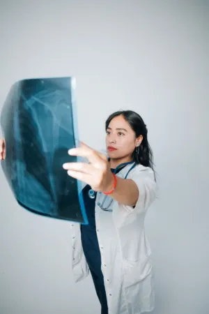 Medical Professional Examining X-Ray