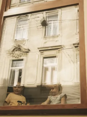 Children In A Window