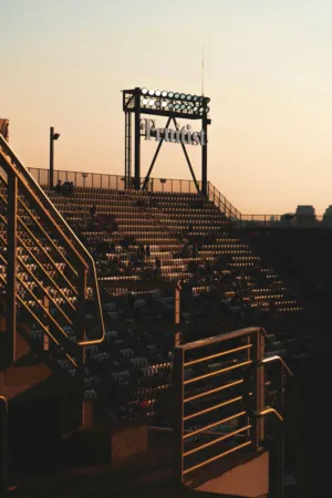 Sunset At A Stadium
