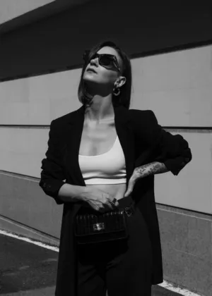 Black And White Fashion Portrait