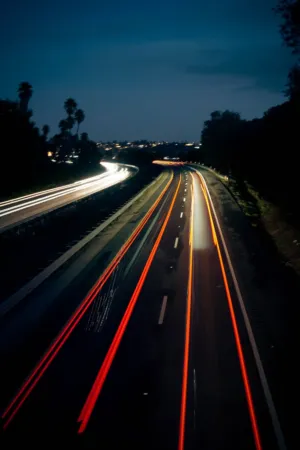 Night Traffic Trails