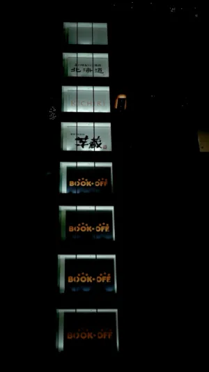 Nighttime Building Facade