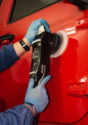 Polishing A Red Car