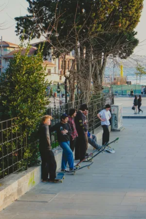 Skateboarders In The Park