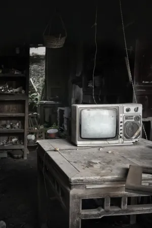 Abandoned Room With Vintage Tv