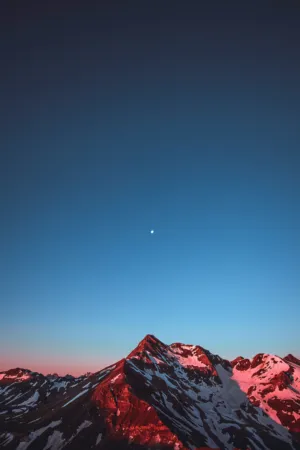 Mountain Peak At Sunset