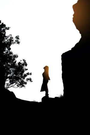Silhouette Of A Person In Nature