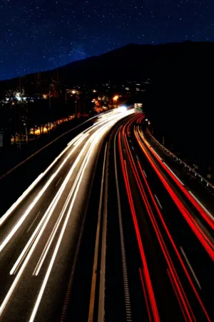 Night Traffic Trails