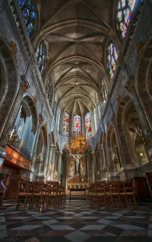 Interior Of A Gothic Cathedral