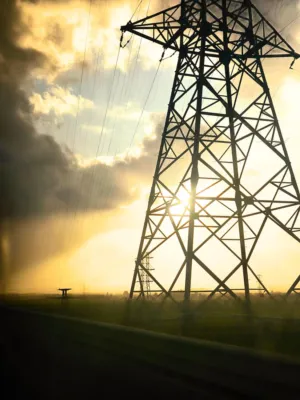 Sunset Power Lines