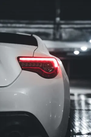 White Car Tail Light