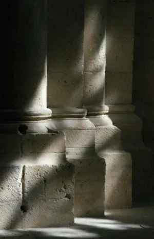 Stone Columns In Shadow