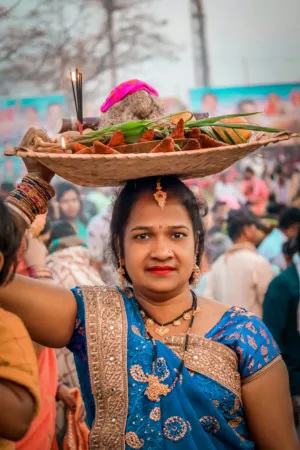 Woman In Traditional Indian Attire