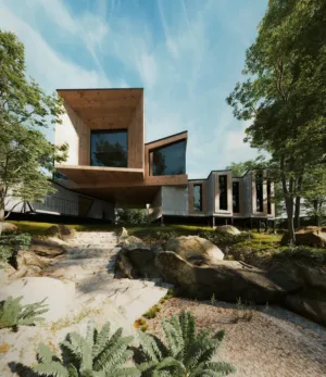 Modern House In Nature
