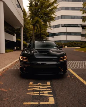 Black Car In Parking Lot