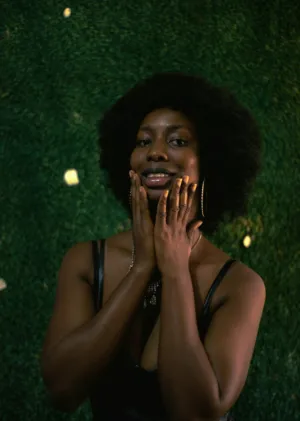 Portrait Of A Woman With Afro