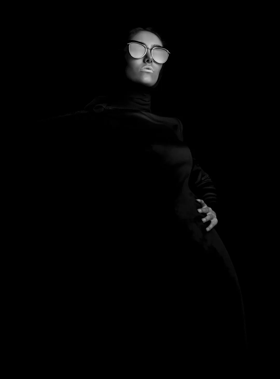 Black And White Fashion Portrait