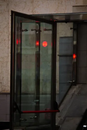 Glass Elevator Door