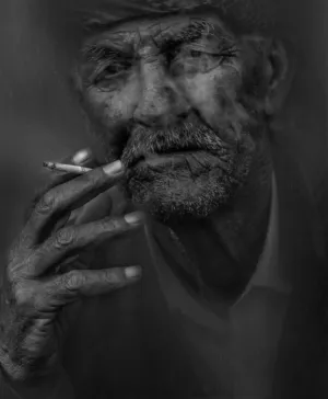 Old Man Smoking