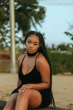 Black Braided Hair Model